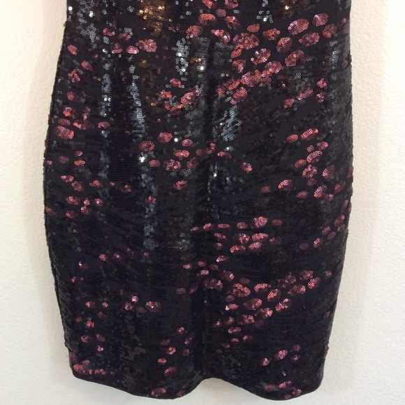SOLD ASTR Nordstrom Black Maroon Sequin Dress - Picture 6 of 7